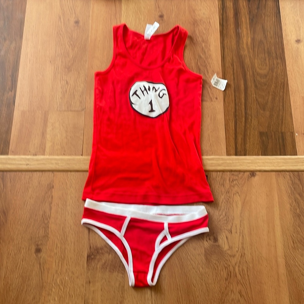 Red Thing 1 tank and underwear sleep set NWT